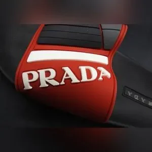 Prada | Shoes | Prada Mens Blackred Rubber Stripe Logo  display picture 3
